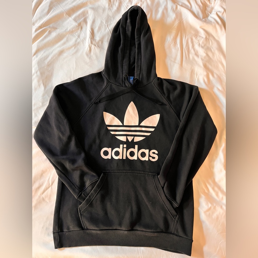 Adidas Pullover Classic Original  Black Hoodie Sweatshirt